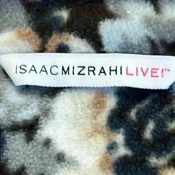 Isaac Mizrahi Live! Jacket Women’s Size Medium Floral Fleece Zip Front Bomber - Picture 3 of 8